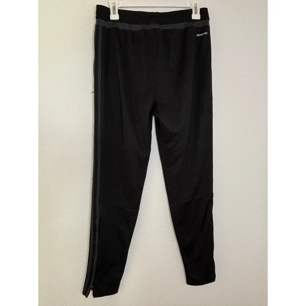 Adidas Climacool Track Pants Mens Medium Black Tapered Zipper Ankle Joggers